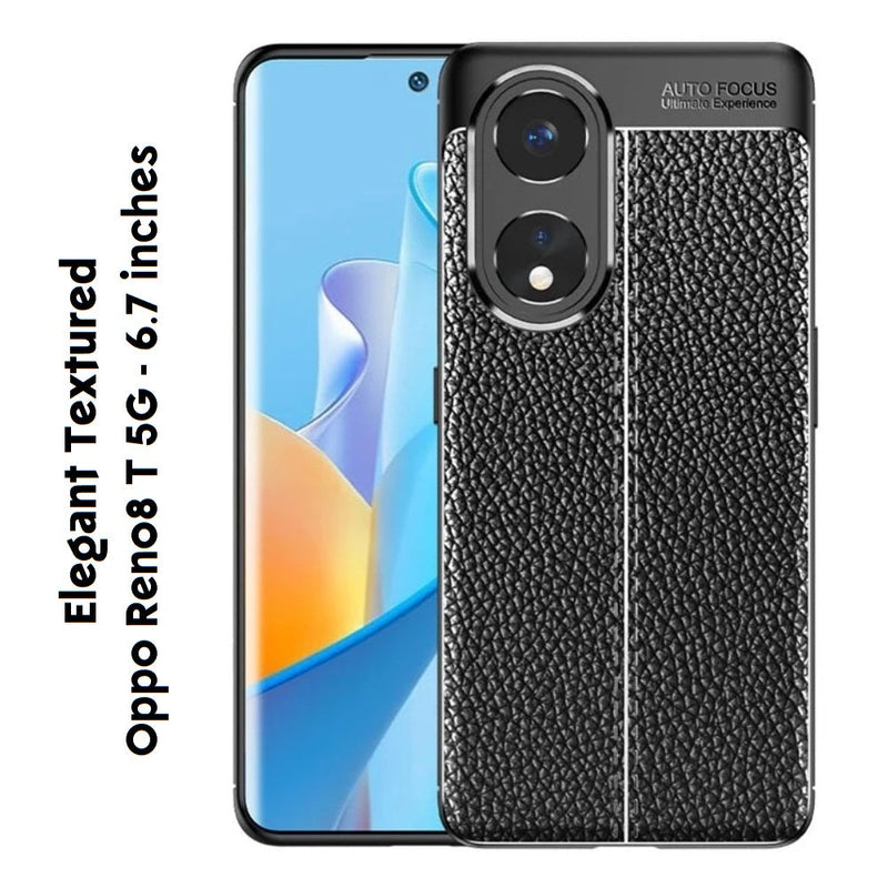 Elegant Textured - Mobile Back Cover for Oppo Reno8T 5G - 6.7 Inches