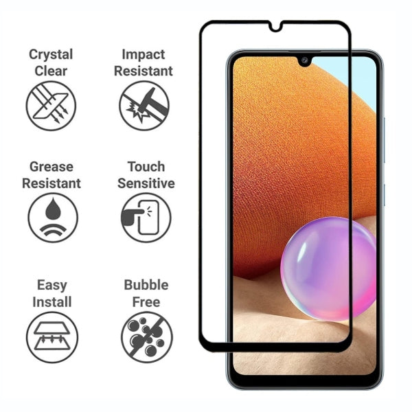 nPlusOne - 9H Tempered Glass for Samsung Galaxy A32 4G - 6.4 Inches