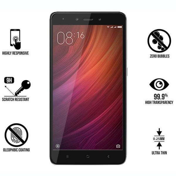 nPlusOne - 9H Tempered Glass  for Redmi Note 4 - 5.5 Inches