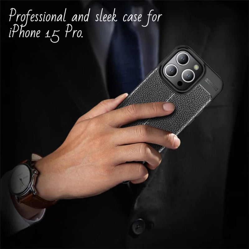 Elegant Textured - Mobile Back Cover for iPhone 14 Pro - 6.1 Inches