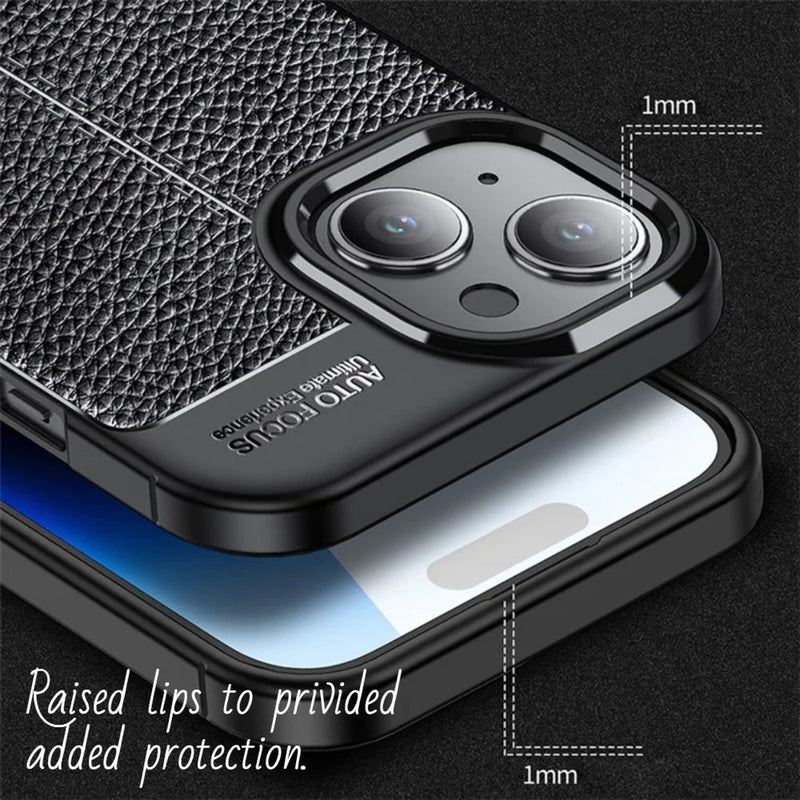 Elegant Textured - Mobile Back Cover for iPhone 15 - 6.1 Inches