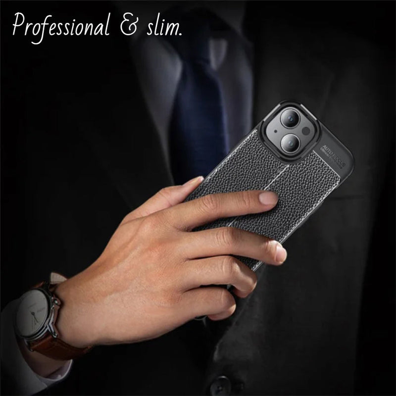 Elegant Textured - Mobile Back Cover for iPhone 15 - 6.1 Inches