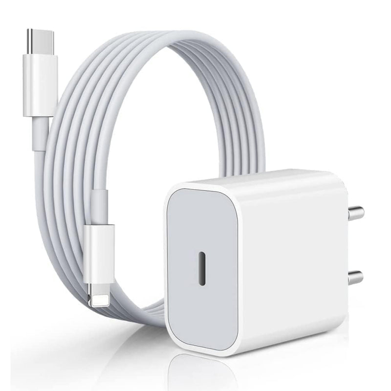 nPlusOne - 20W USB C Type Adapter & USB C To Lightning Charging Cable Compatible with Apple Devices - White