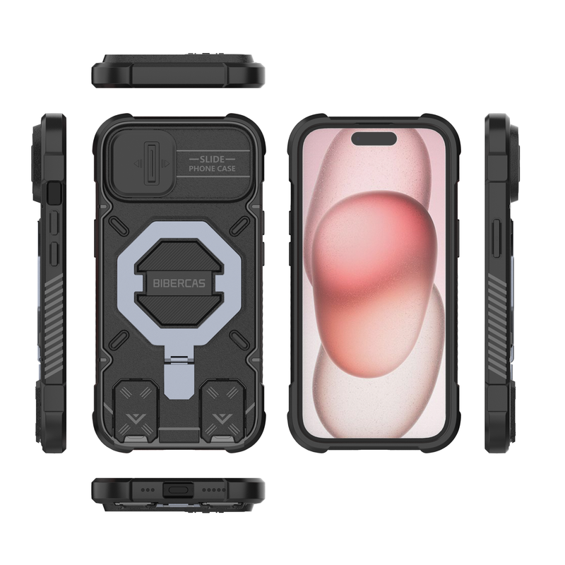 Trek Armour - Mobile Back Cover With Lanyard for iPhone 15 - 6.1 Inches