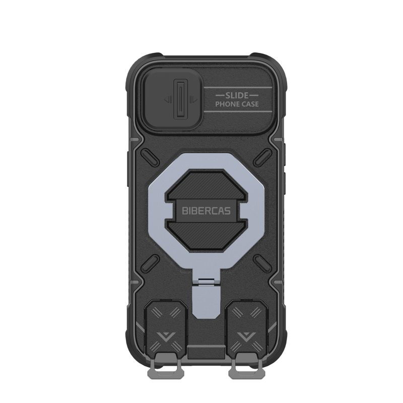 Trek Armour - Mobile Back Cover With Lanyard for iPhone 15 - 6.1 Inches