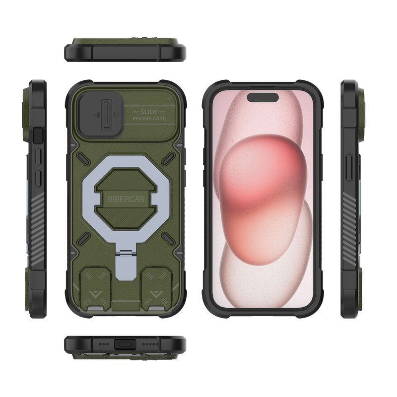 Trek Armour - Mobile Back Cover With Lanyard for iPhone 15 - 6.1 Inches