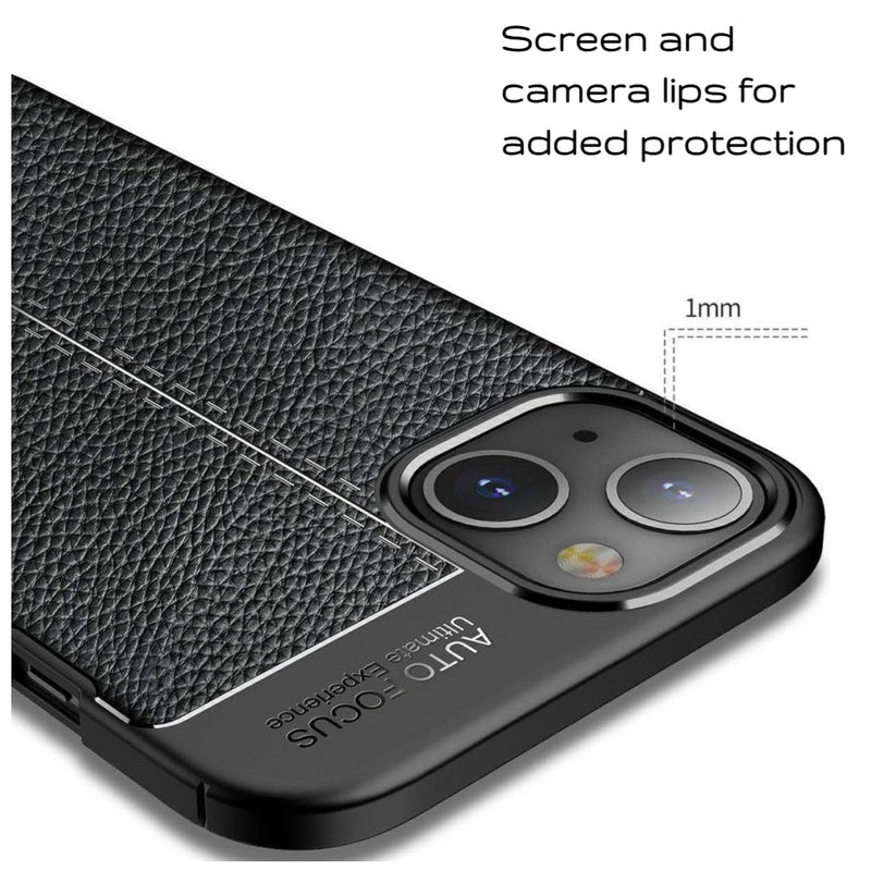 Elegant Textured - Mobile Back Cover for iPhone 14 - 6.1 Inches