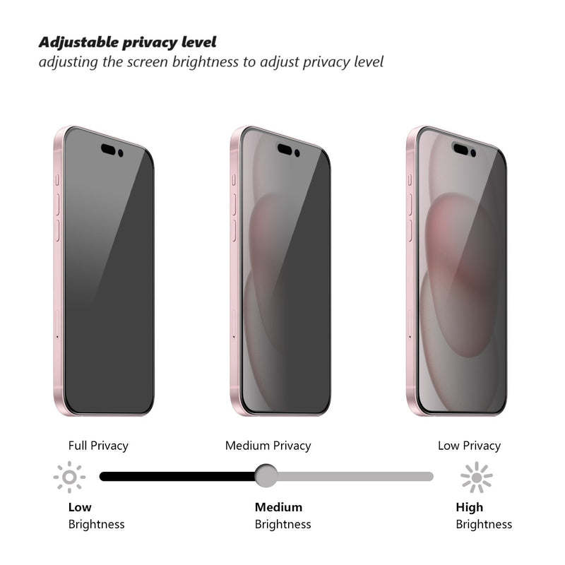 nPlusOne - Privacy Tempered Glass for iPhone 16 - 6.3 Inches