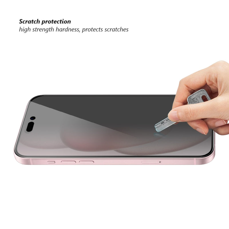 nPlusOne - Privacy Tempered Glass for iPhone 16 - 6.3 Inches