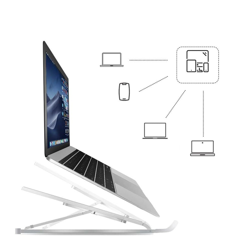 nPlusOne - Ergonomically Folding Aluminium Laptop Stand - Silver