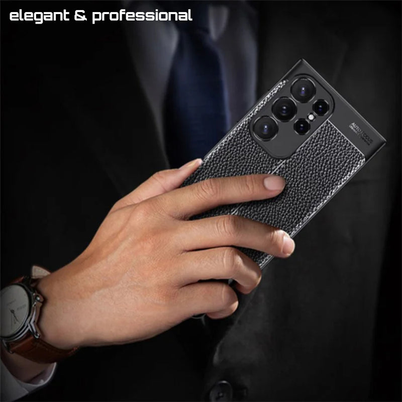 Elegant Textured - Back Case for Samsung Galaxy S24 Ultra 5G - 6.8 Inches