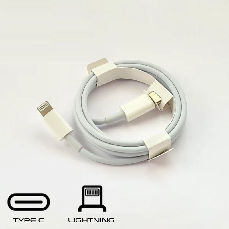 nPlusOne - 20W USB C Type Adapter & USB C To Lightning Charging Cable Compatible with Apple Devices - White