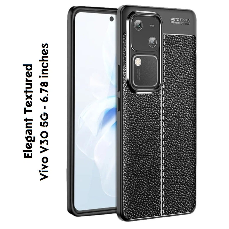 Elegant Textured - Back Case for Vivo V30 5G - 6.78 Inches