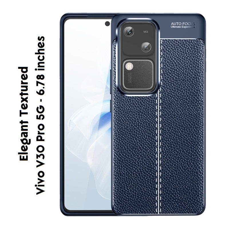 Elegant Textured - Back Case for Vivo V30 Pro 5G - 6.78 Inches