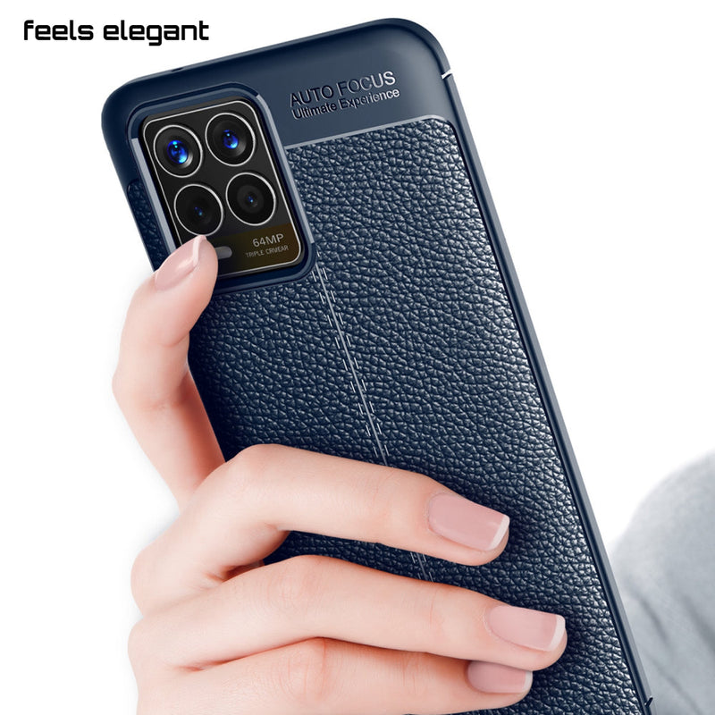 Elegant Textured - Mobile Back Cover for Realme 8 4G - 6.4 Inches